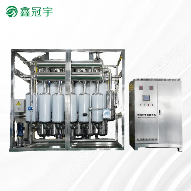 Pharmaceutical tube distilled water machine 3000L/H single tube plate